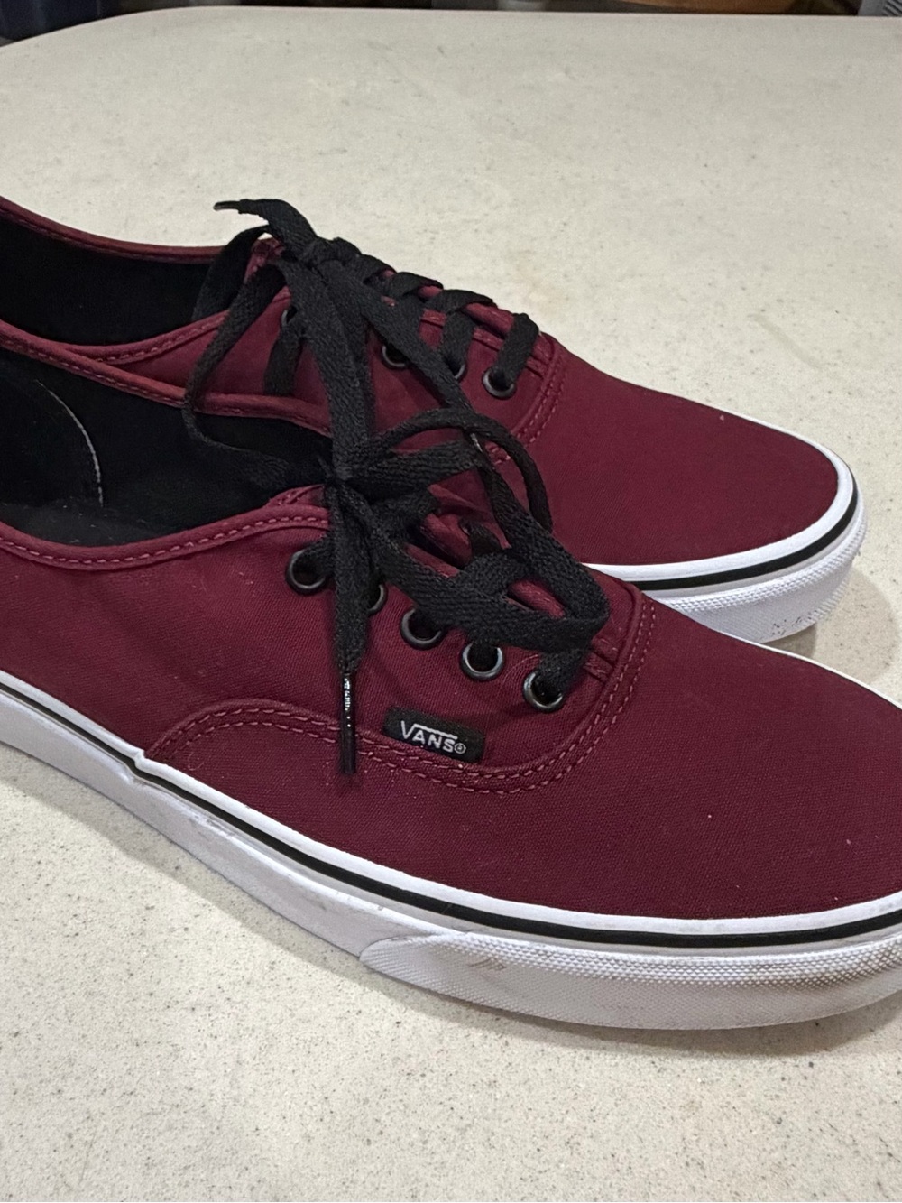 Vans Men's Canvas Port Royale Burgundy with Black Laces